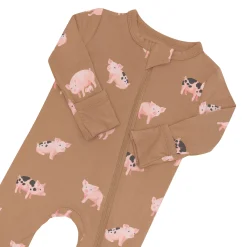 Kyte Baby Zippered Romper in Pig Outlet