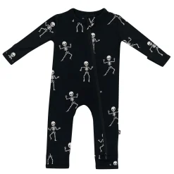Kyte Baby Zippered Romper in Skeleton Best