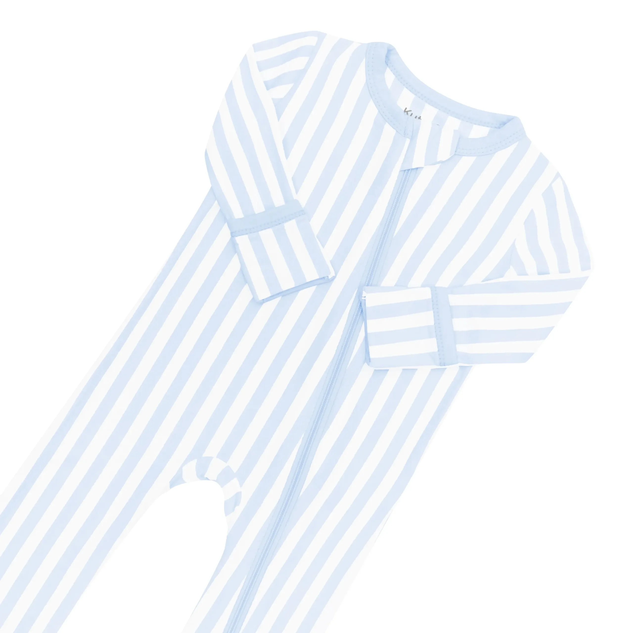 Kyte Baby Zippered Romper in Small Mist Stripe Online