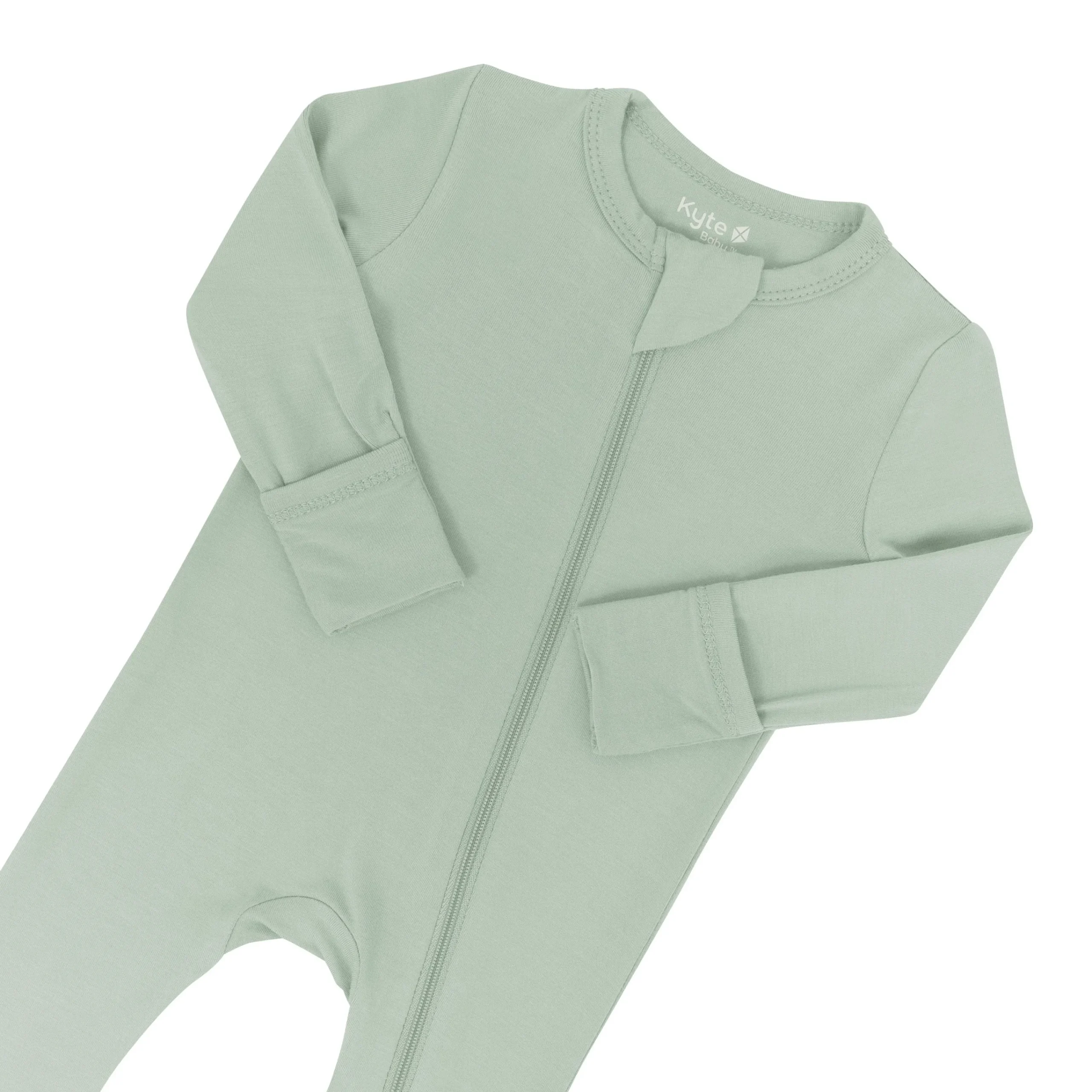 Kyte Baby Zippered Romper in Thyme Outlet