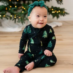 Kyte Baby Zippered Romper in Twinkle Tree Outlet