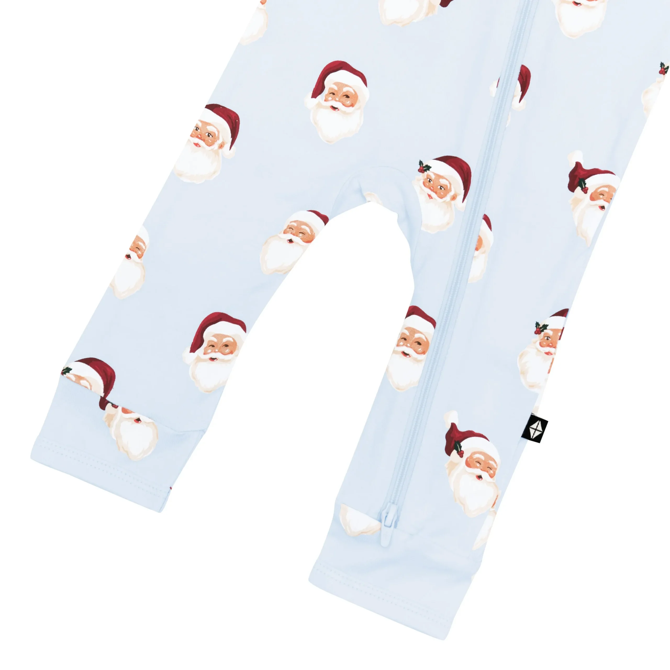 Kyte Baby Zippered Romper in Vintage Santa Discount
