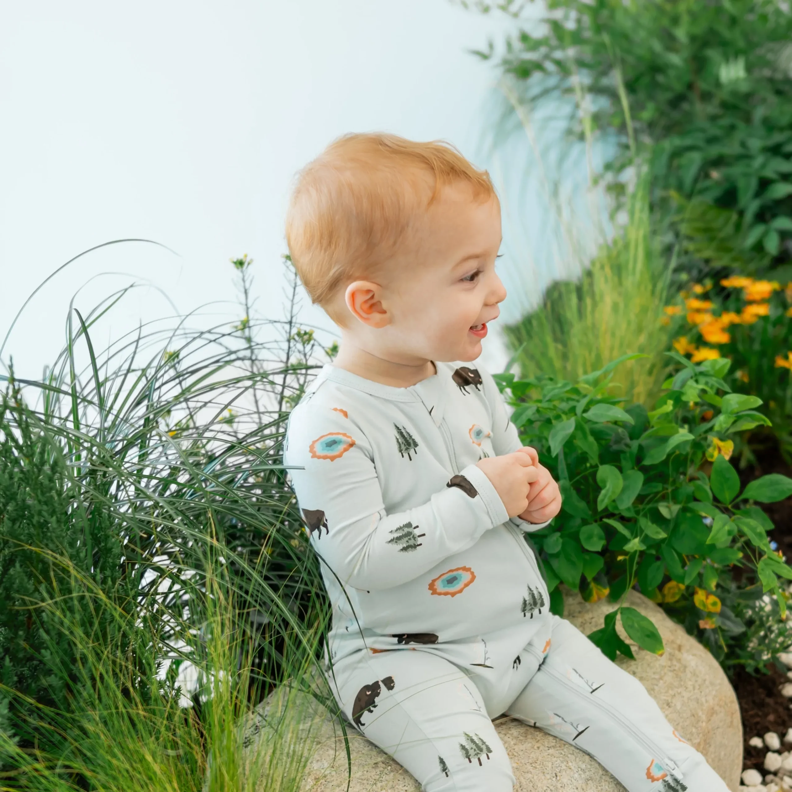 Kyte Baby Zippered Romper in Yellowstone Clearance