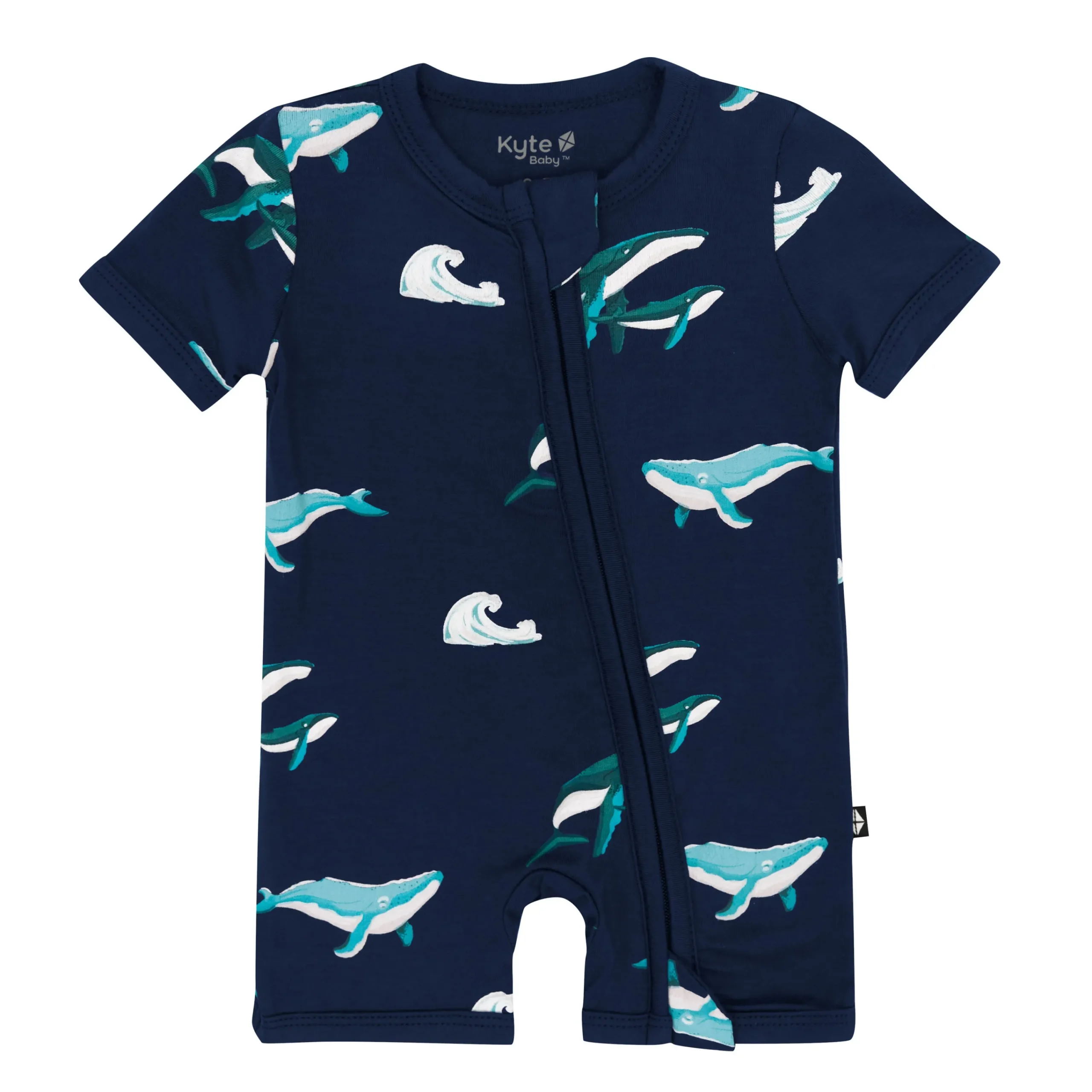 Kyte Baby Zippered Shortall Romper in Humpback Clearance
