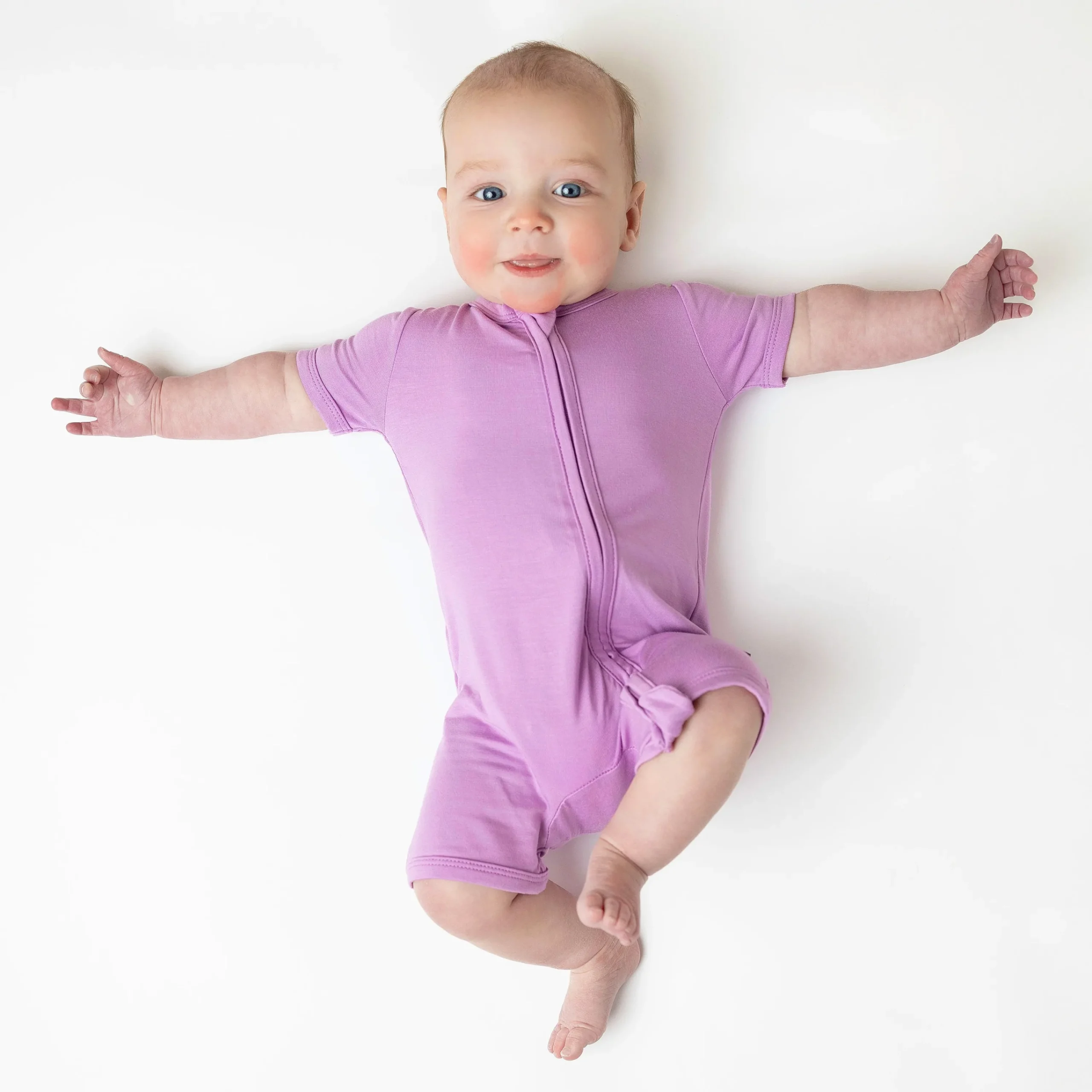 Kyte Baby Zippered Shortall Romper in Poi Discount