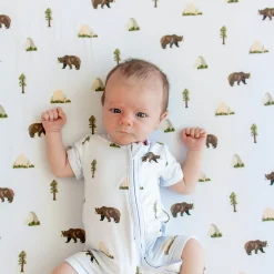 Kyte Baby Zippered Shortall Romper in Yosemite