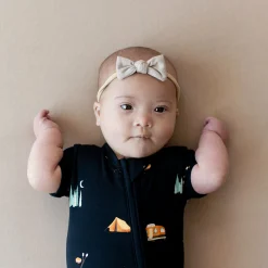 Kyte Baby Zippered Shortall Romper in Under the Stars Outlet