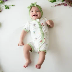 Kyte Baby Zippered Shortall Romper in Wildflower Discount
