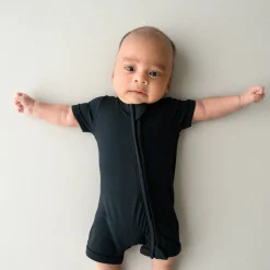 Kyte Baby Zippered Shortall Romper in Midnight Outlet