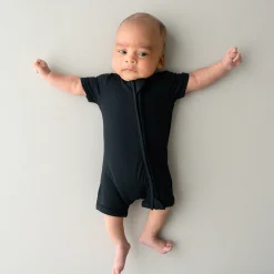 Kyte Baby Zippered Shortall Romper in Midnight Outlet