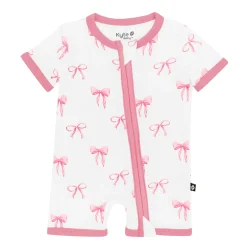 Kyte Baby Zippered Shortall Romper in Bow Best