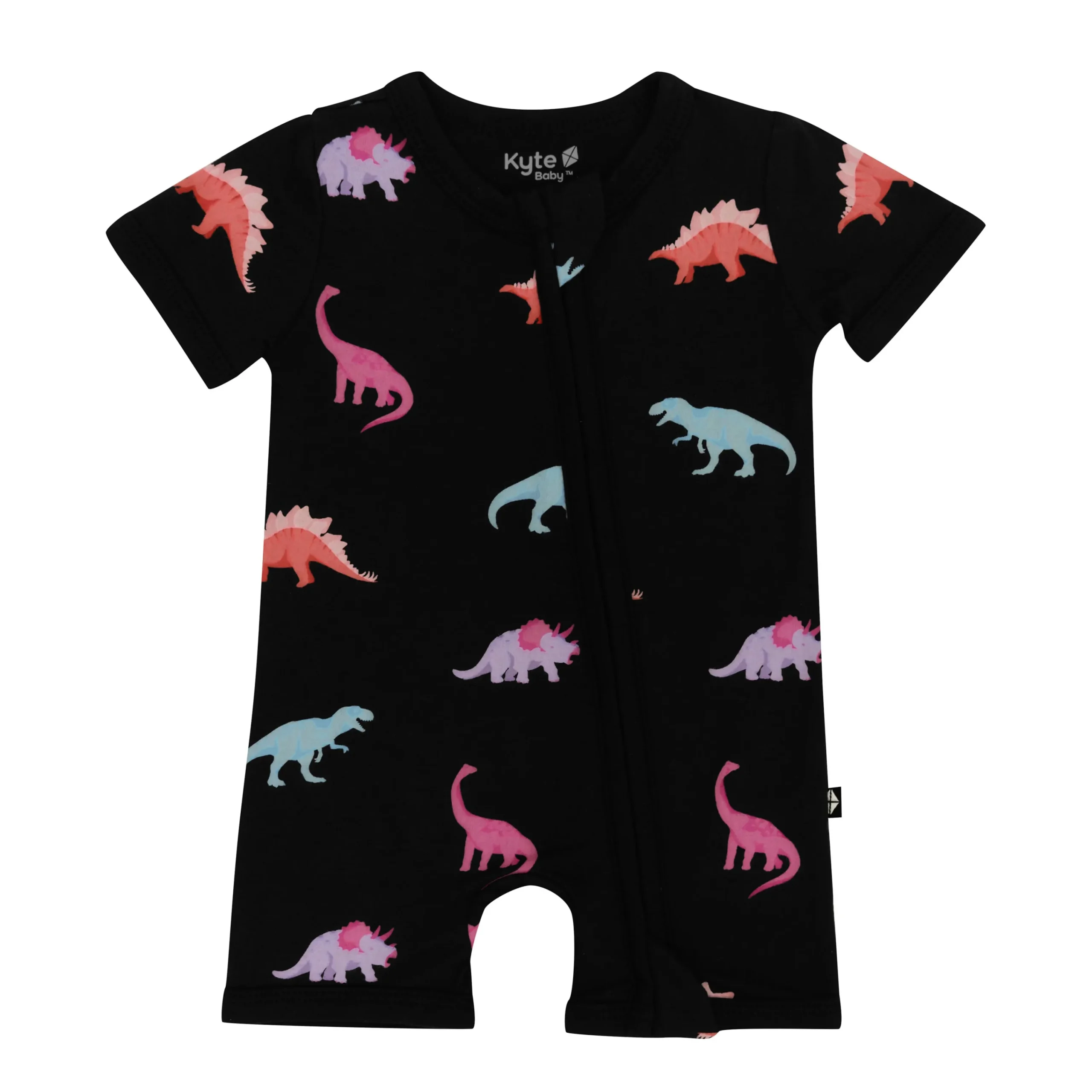 Kyte Baby Zippered Shortall Romper in Midnight Roar Best