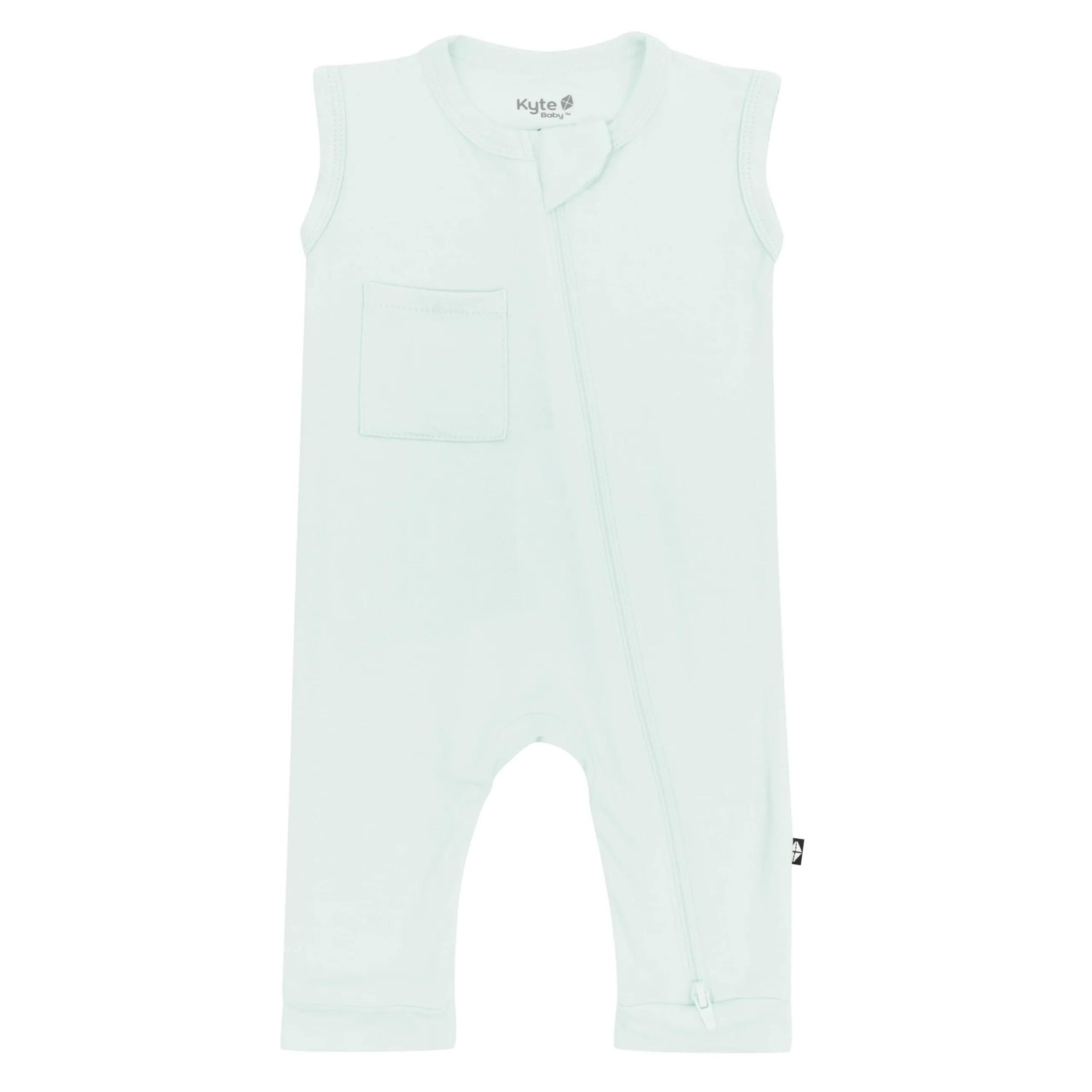 Kyte Baby Zippered Sleeveless Romper in Dew New