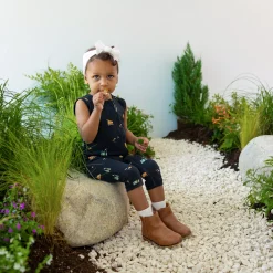 Kyte Baby Zippered Sleeveless Romper in Under the Stars Sale
