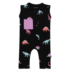 Kyte Baby Zippered Sleeveless Romper in Midnight Roar Online