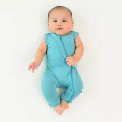 Kyte Baby Zippered Sleeveless Romper in Makai Hot