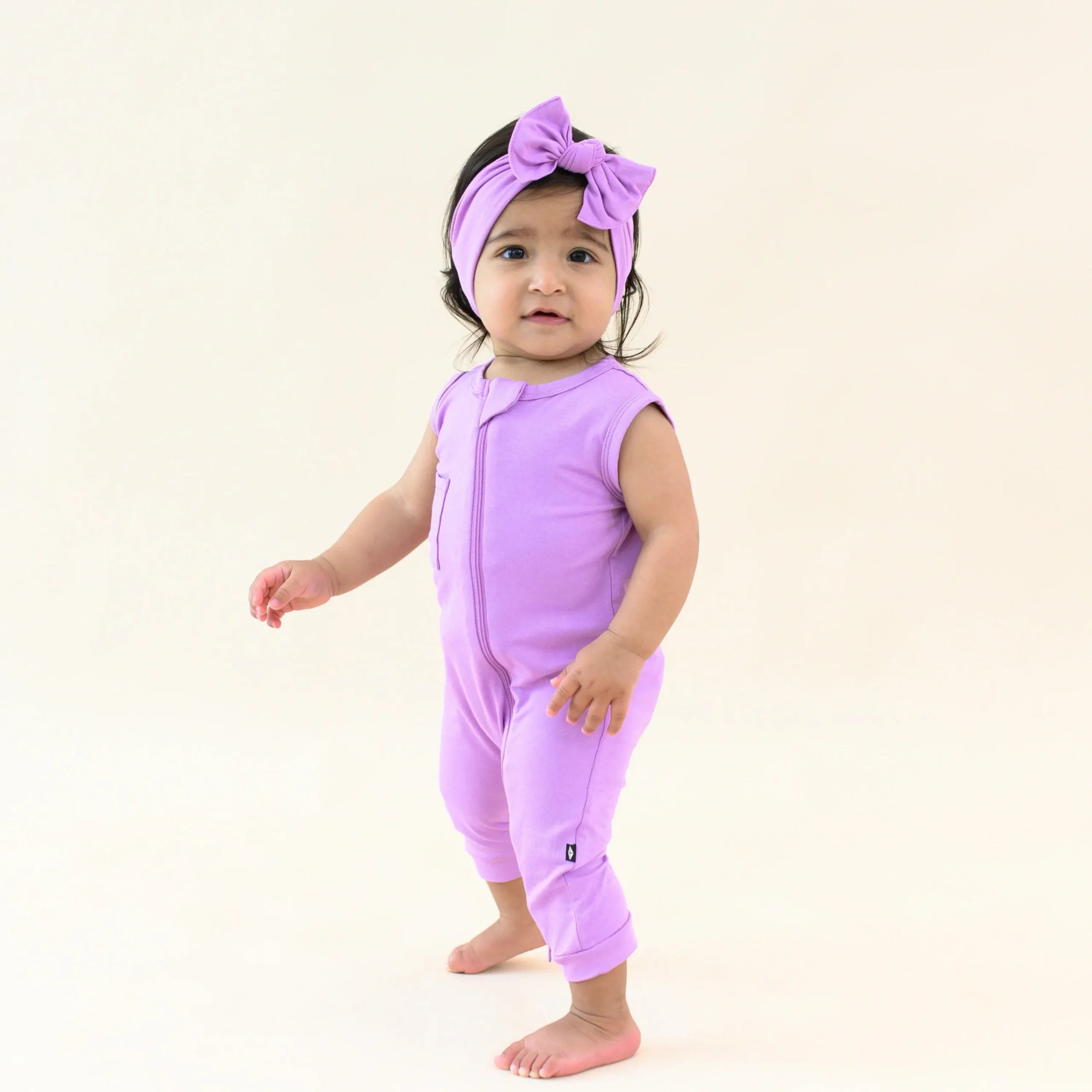 Kyte Baby Zippered Sleeveless Romper in Poi